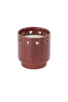 Zusss geurkaars keramiek hartjes dark red