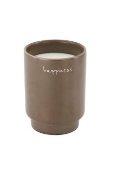 Zusss geurkaars keramiek happiness bruin