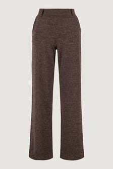 Zusss tweed stretch broek bruin