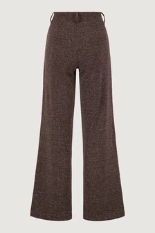 Zusss tweed stretch broek bruin