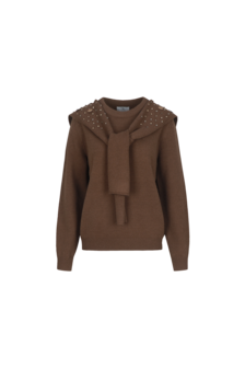 CS The Label trui Kimmie walnut