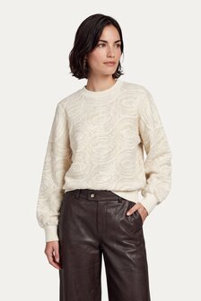 CS The Label trui Karmen woolwhite/sand