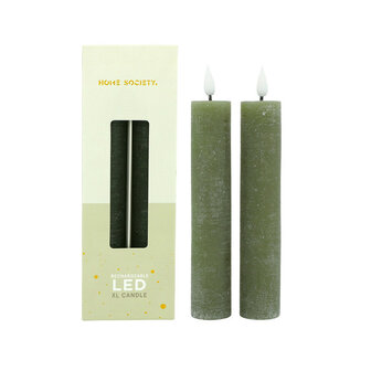 Led set/2 XL dinerkaars oplaadbaar groen
