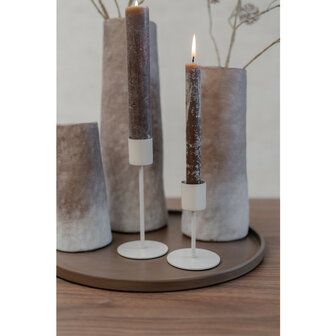 Kandelaar Raye beige voor XL kaars