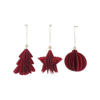 Kersthanger vilt rood 3/assorti