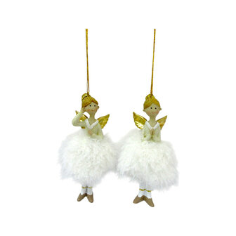 Hanger engel Mia wit/beige