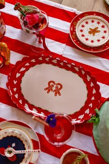 Grote ovale schaal gingerbread man