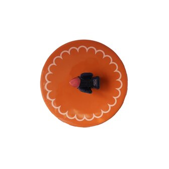 Jar oranje met vogels