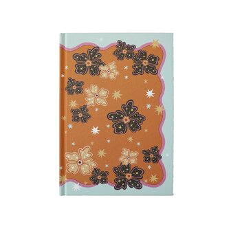 Notitieboekje oranje bloemen