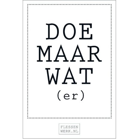 Doe maar wat(er) - Fles bronwater