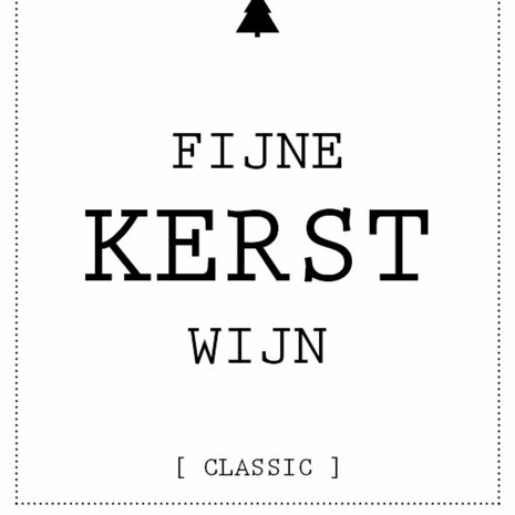 Fles witte wijn - Fijne kerst