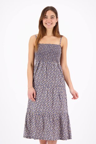 Zusss zomerse jurk met print blauw