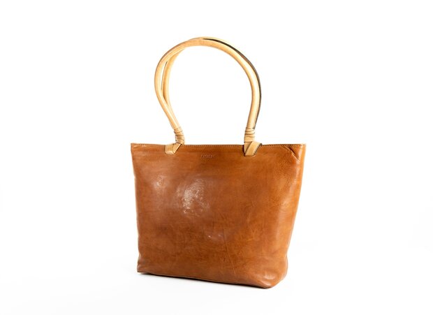 Leren tas cognac cheap