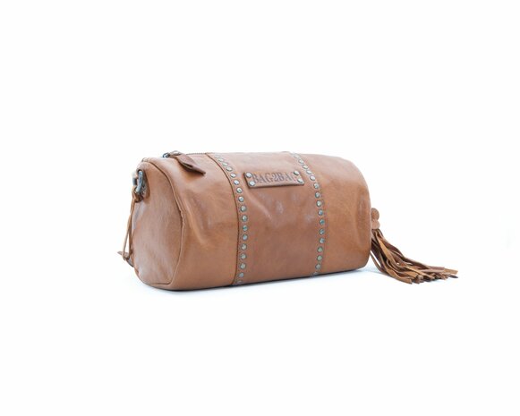 Villa Kado Bag2Bag leren tas Pilot cognac