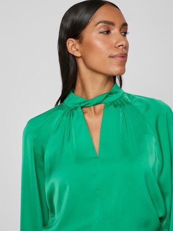 Vila top halterneck bright green