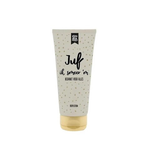 100% Leuk bodlylotion - juf ik smeer hem