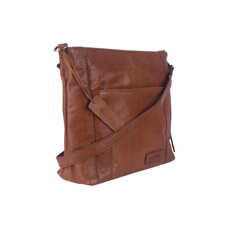 Bag2Bag leren schoudertas Avola cognac