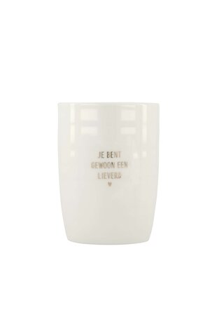 Zusss koffiemok je bent gewoon een lieverd wit/goud