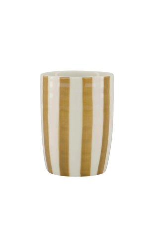 Zusss koffiemok streep oker/wit