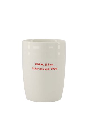 Zusss koffiemok mam wit/rood