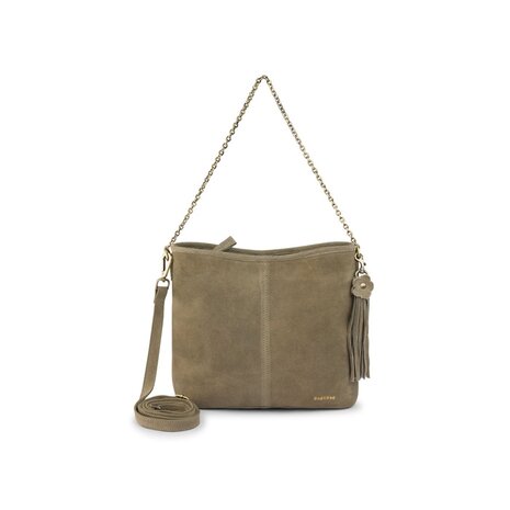 Bag2Bag suede leren tas Sala grey