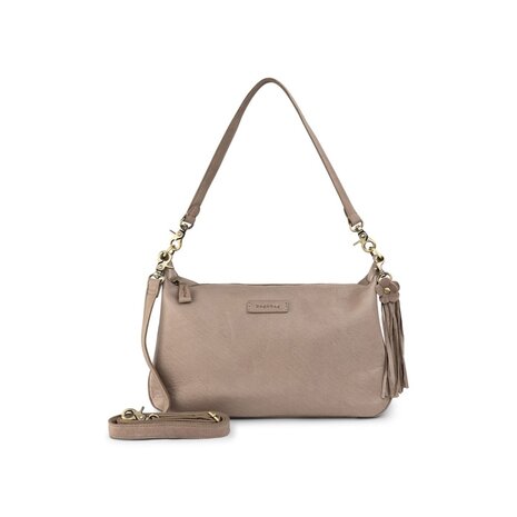 Bag2Bag leren tas Siris grey/taupe