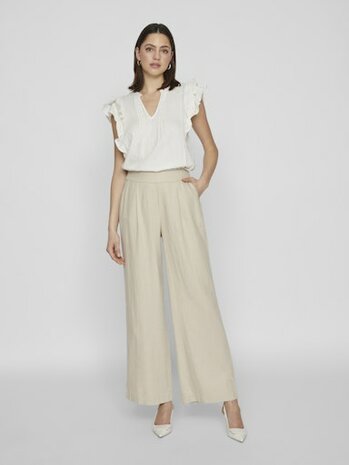 Vila broek vijolanda feathet grey