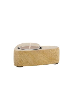 Zusss waxinelichthouder hout hartvorm