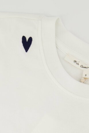 Zusss t-shirt met opgerolde mouwen met tekst