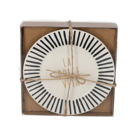 Set 2 La Dolce Vita bordjes zwart