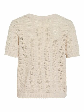 Vila top Vicoby birch gebreid *biologisch katoen*