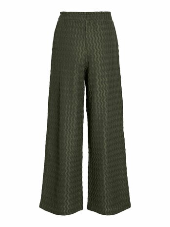 Vila broek hight waist Viromila groen *gerecycled polyster*