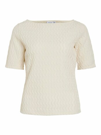Vila boothals top Viromila birch *gerecycled polyester*
