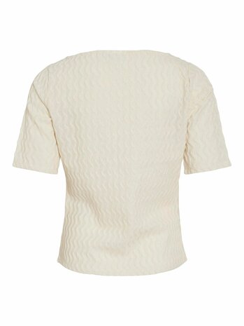 Vila boothals top Viromila birch *gerecycled polyester*