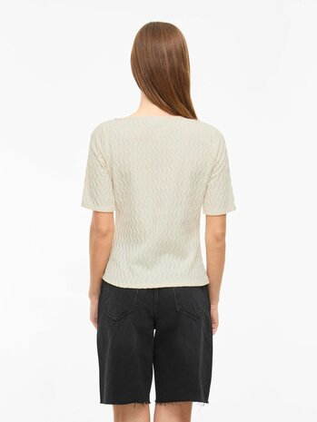 Vila boothals top Viromila birch *gerecycled polyester*