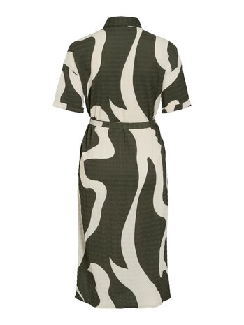 Vila jurk Vizeya black/birch *gerecyled polyster*