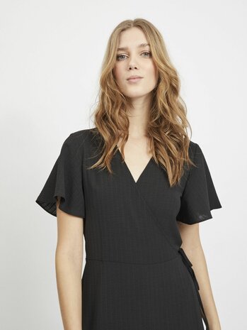 Vila jurk Vilovie black  *gerecyled polyster*
