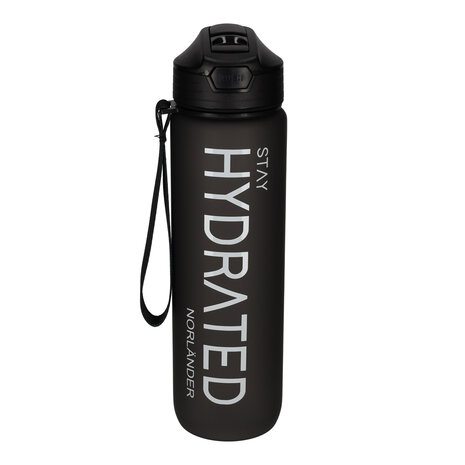 Nörlander waterfles hydrated zwart