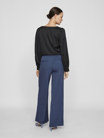 Vila broek wide leg vivarone indigo blue