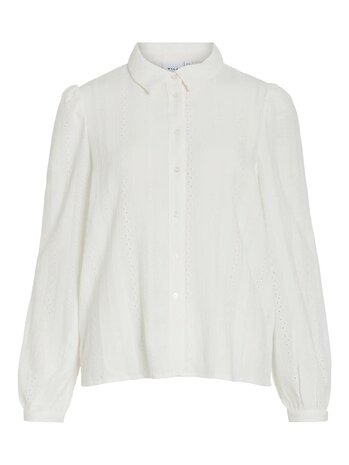 Vila blouse Vizania wit *gerecycled polyester* 