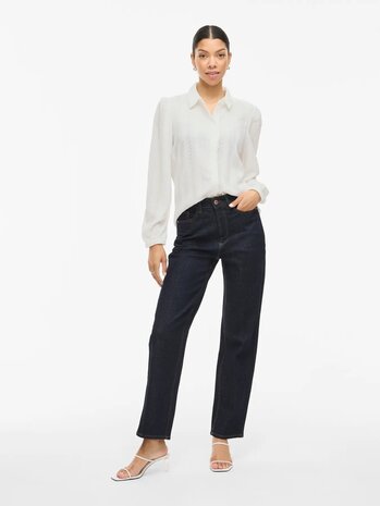 Vila blouse Vizania wit *gerecycled polyester* 