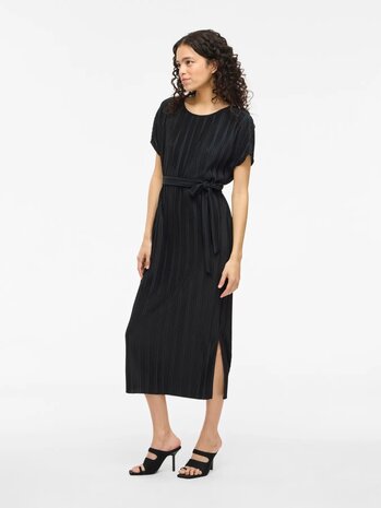 Vila jurk Vitahlia black *gerecycled polyester*