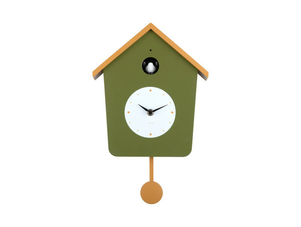Wandklok Cuckoo light army green-ocre