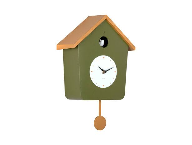Wandklok Cuckoo light army green-ocre
