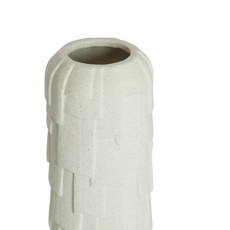 Vaas deco Leima keramiek mat creme