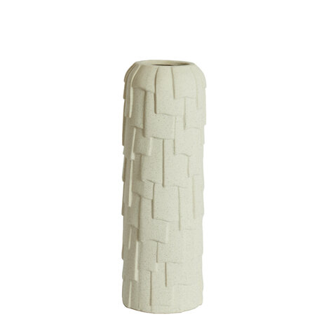 Vaas deco Leima keramiek mat creme