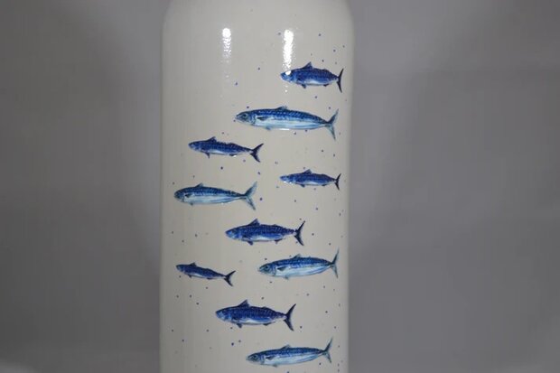 Oliedispenser delftsblauw vissen 750 ml