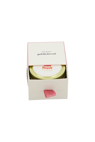 Zusss geurkaars in schuifdoosje taart wit-roze