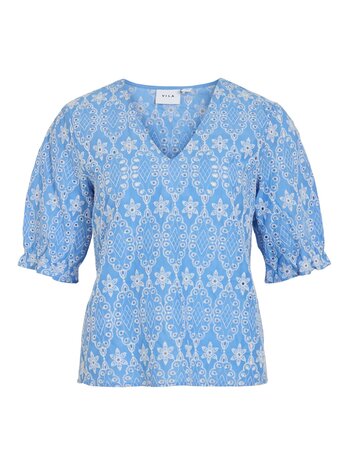Vila top vimolly blue/white