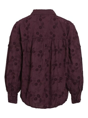 Vila blouse Visimone fig red *100% biologisch katoen*